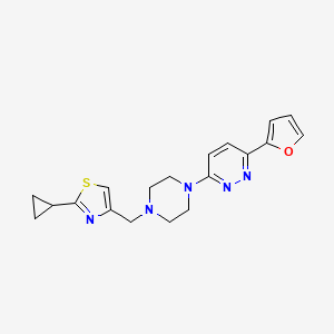 2-Cyclopropyl-4-[[4-[6-(furan-2-yl)pyridazin-3-yl]piperazin-1-yl]methyl]-1,3-thiazole