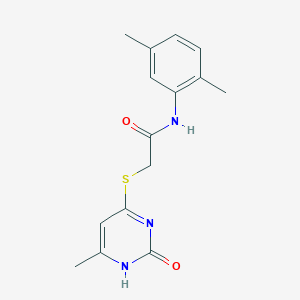 molecular formula C15H17N3O2S B2370919 N-(2,5-dimethylphenyl)-2-[(6-methyl-2-oxo-1H-pyrimidin-4-yl)sulfanyl]acetamide CAS No. 905690-73-5