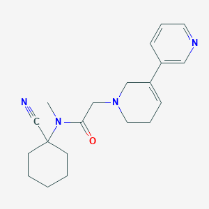 molecular formula C20H26N4O B2370924 N-(1-Cyanocyclohexyl)-N-methyl-2-(5-pyridin-3-yl-3,6-dihydro-2H-pyridin-1-yl)acetamide CAS No. 2109204-49-9