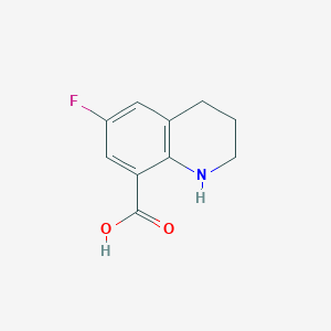 molecular formula C10H10FNO2 B2370935 6-Fluoro-1,2,3,4-tetrahydroquinoline-8-carboxylic acid CAS No. 1823888-00-1