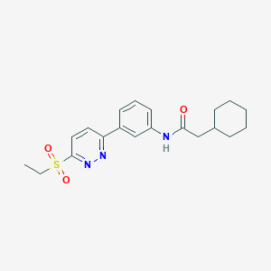 2-cyclohexyl-N-(3-(6-(ethylsulfonyl)pyridazin-3-yl)phenyl)acetamide