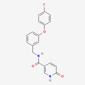 molecular formula C19H15FN2O3 B2371020 N-(3-(4-fluorophenoxy)benzyl)-6-oxo-1,6-dihydropyridine-3-carboxamide CAS No. 1235636-74-4