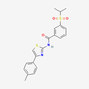 molecular formula C20H20N2O3S2 B2371024 3-(isopropylsulfonyl)-N-(4-(p-tolyl)thiazol-2-yl)benzamide CAS No. 919862-24-1