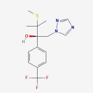molecular formula C15H18F3N3OS B2371035 (R)-3-Methyl-3-(methylthio)-1-(1h-1,2,4-triazol-1-yl)-2-(4-(trifluoromethyl)phenyl)butan-2-ol CAS No. 136067-84-0
