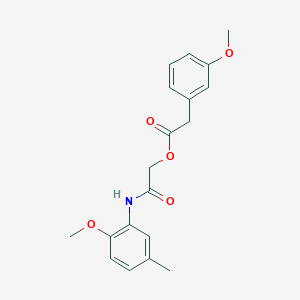 molecular formula C19H21NO5 B2371039 2-[(2-甲氧基-5-甲基苯基)氨基]-2-氧代乙基(3-甲氧基苯基)乙酸酯 CAS No. 475237-30-0