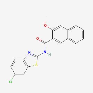 molecular formula C19H13ClN2O2S B2371055 N-(6-氯-1,3-苯并噻唑-2-基)-3-甲氧基萘-2-甲酰胺 CAS No. 325978-56-1