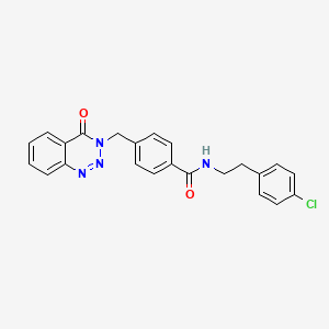 molecular formula C23H19ClN4O2 B2371067 N-(4-氯苯乙基)-4-((4-氧代苯并[d][1,2,3]三嗪-3(4H)-基)甲基)苯甲酰胺 CAS No. 440330-50-7