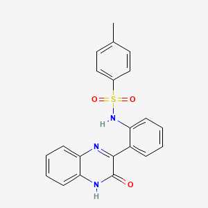 molecular formula C21H17N3O3S B2371069 4-methyl-N-(2-(3-oxo-3,4-dihydroquinoxalin-2-yl)phenyl)benzenesulfonamide CAS No. 316361-54-3
