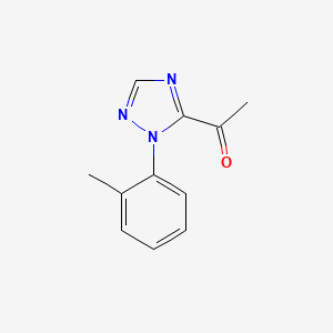 molecular formula C11H11N3O B2371076 1-[2-(2-Methylphenyl)-1,2,4-triazol-3-yl]ethanone CAS No. 1785581-83-0