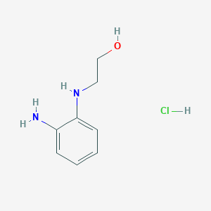 molecular formula C8H13ClN2O B2371079 2-[(2-Aminophenyl)amino]ethanol hydrochloride CAS No. 4926-58-3; 854221-90-2