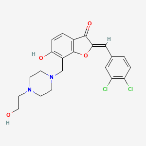 (Z)-2-(3,4-dichlorobenzylidene)-6-hydroxy-7-((4-(2-hydroxyethyl)piperazin-1-yl)methyl)benzofuran-3(2H)-one