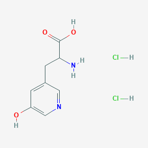 molecular formula C8H12Cl2N2O3 B2371088 2-Amino-3-(5-hydroxypyridin-3-yl)propanoic acid;dihydrochloride CAS No. 2248266-55-7
