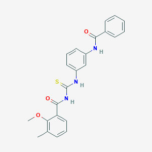 N-[3-({[(2-methoxy-3-methylbenzoyl)amino]carbothioyl}amino)phenyl]benzamide