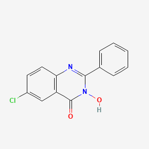 molecular formula C14H9ClN2O2 B2371090 6-氯-3-羟基-2-苯基-4(3H)-喹唑啉酮 CAS No. 100527-73-9