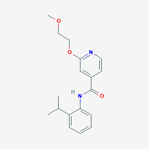 molecular formula C18H22N2O3 B2371093 N-(2-异丙基苯基)-2-(2-甲氧基乙氧基)异烟酰胺 CAS No. 2034274-63-8