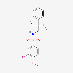 molecular formula C18H22FNO4S B2371099 3-fluoro-4-methoxy-N-(2-methoxy-2-phenylbutyl)benzenesulfonamide CAS No. 1797882-02-0