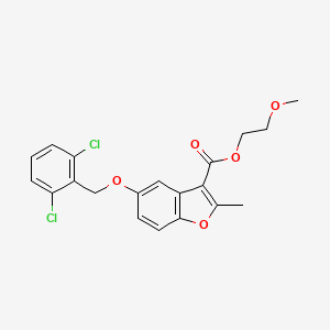 molecular formula C20H18Cl2O5 B2371109 2-甲氧基乙基 5-[(2,6-二氯苯基)甲氧基]-2-甲基-1-苯并呋喃-3-羧酸酯 CAS No. 307552-09-6