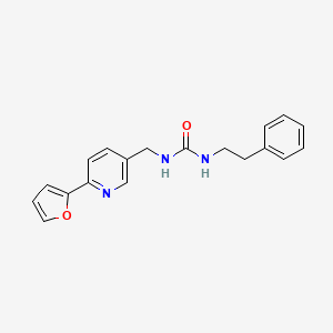 B2371120 1-((6-(Furan-2-yl)pyridin-3-yl)methyl)-3-phenethylurea CAS No. 2034475-45-9