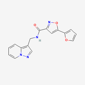 B2371132 5-(furan-2-yl)-N-(pyrazolo[1,5-a]pyridin-3-ylmethyl)isoxazole-3-carboxamide CAS No. 1396706-80-1
