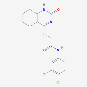 molecular formula C16H15Cl2N3O2S B2371143 N-(3,4-二氯苯基)-2-[(2-氧代-5,6,7,8-四氢-1H-喹唑啉-4-基)硫代]乙酰胺 CAS No. 959535-30-9