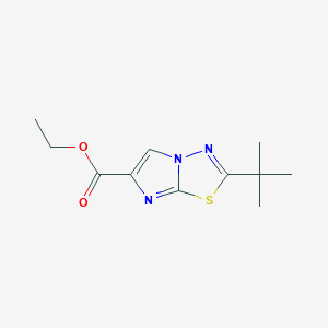 molecular formula C11H15N3O2S B2371144 2-(叔丁基)咪唑并[2,1-b][1,3,4]噻二唑-6-羧酸乙酯 CAS No. 1092346-67-2
