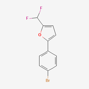 molecular formula C11H7BrF2O B2371153 2-(4-Bromophenyl)-5-(difluoromethyl)furan CAS No. 2248395-54-0
