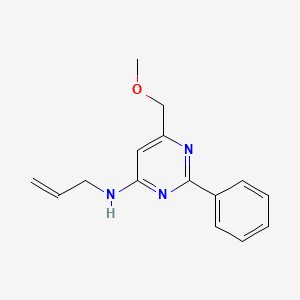 molecular formula C15H17N3O B2371165 N-烯丙基-6-(甲氧甲基)-2-苯基-4-嘧啶胺 CAS No. 339278-92-1