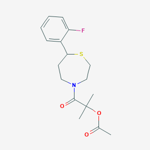1-(7-(2-Fluorophenyl)-1,4-thiazepan-4-yl)-2-methyl-1-oxopropan-2-yl acetate