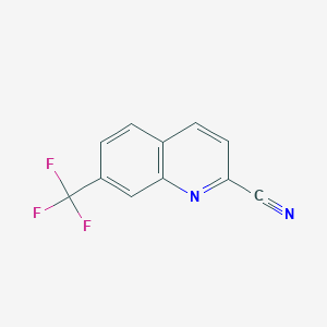 molecular formula C11H5F3N2 B2371178 7-(Trifluoromethyl)quinoline-2-carbonitrile CAS No. 1267479-34-4