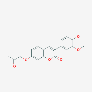B2371182 3-(3,4-Dimethoxyphenyl)-7-(2-oxopropoxy)chromen-2-one CAS No. 869080-07-9