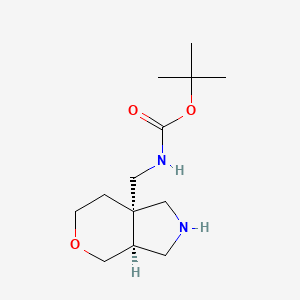 molecular formula C13H24N2O3 B2371187 叔丁基 N-[[(3aS,7aS)-2,3,3a,4,6,7-六氢-1H-吡喃[3,4-c]吡咯-7a-基]甲基]氨基甲酸酯 CAS No. 1932814-26-0