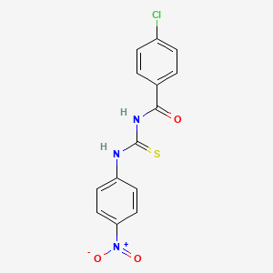 molecular formula C14H10ClN3O3S B2371200 4-氯-N-[(4-硝基苯基)氨基羰基硫代]苯甲酰胺 CAS No. 108474-82-4