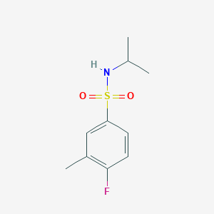molecular formula C10H14FNO2S B2371216 [(4-Fluoro-3-methylphenyl)sulfonyl](methylethyl)amine CAS No. 898642-14-3
