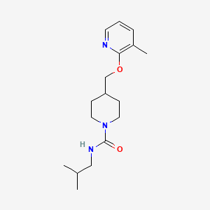 N-(2-Methylpropyl)-4-[(3-methylpyridin-2-yl)oxymethyl]piperidine-1-carboxamide