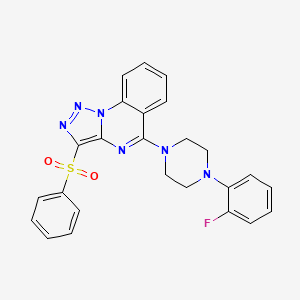 5-[4-(2-Fluorophenyl)piperazino]-3-(phenylsulfonyl)[1,2,3]triazolo[1,5-a]quinazoline