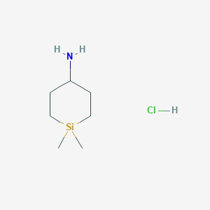 molecular formula C7H18ClNSi B2371226 1,1-Dimethylsilinan-4-amine hydrochloride CAS No. 1330166-71-6