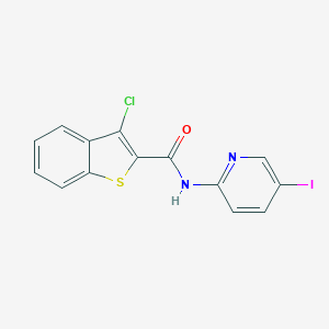 molecular formula C14H8ClIN2OS B237123 3-chloro-N-(5-iodopyridin-2-yl)-1-benzothiophene-2-carboxamide 