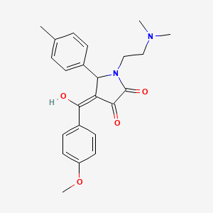molecular formula C23H26N2O4 B2371233 1-(2-(dimethylamino)ethyl)-3-hydroxy-4-(4-methoxybenzoyl)-5-(p-tolyl)-1H-pyrrol-2(5H)-one CAS No. 439947-74-7