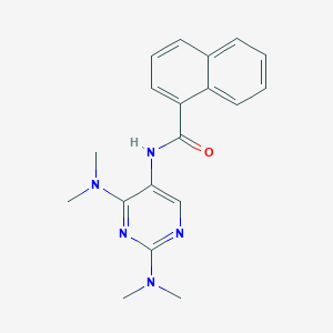 molecular formula C19H21N5O B2371238 N-(2,4-双(二甲氨基)嘧啶-5-基)-1-萘酰胺 CAS No. 1796988-34-5