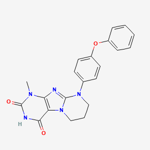 1-methyl-9-(4-phenoxyphenyl)-7,8-dihydro-6H-purino[7,8-a]pyrimidine-2,4-dione