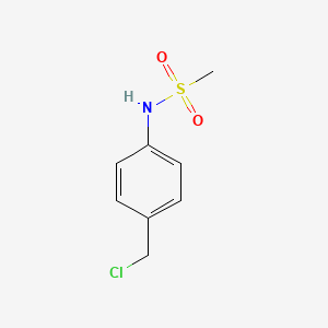 molecular formula C8H10ClNO2S B2371251 N-[4-(氯甲基)苯基]甲磺酰胺 CAS No. 1152540-47-0