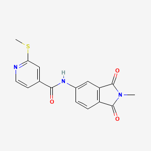molecular formula C16H13N3O3S B2371255 N-(2-methyl-1,3-dioxo-2,3-dihydro-1H-isoindol-5-yl)-2-(methylsulfanyl)pyridine-4-carboxamide CAS No. 2094227-95-7