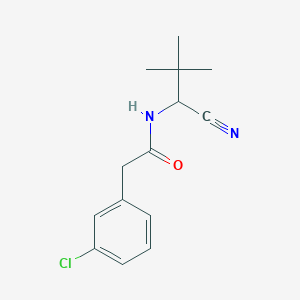 molecular formula C14H17ClN2O B2371256 2-(3-chlorophenyl)-N-(1-cyano-2,2-dimethylpropyl)acetamide CAS No. 1384801-43-7