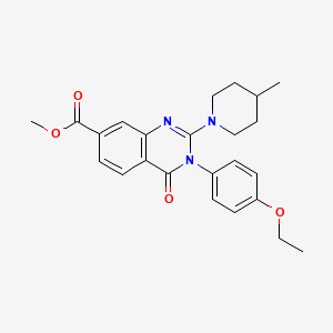 molecular formula C24H27N3O4 B2371263 N-butyl-N-ethyl-3-{[5-(3-methylphenyl)pyrimidin-2-yl]amino}benzamide CAS No. 1251548-69-2