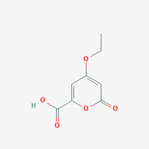 molecular formula C8H8O5 B2371271 4-Ethoxy-6-oxopyran-2-carboxylic acid CAS No. 70158-22-4