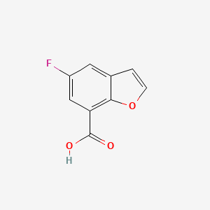 molecular formula C9H5FO3 B2371277 5-Fluorobenzofuran-7-carboxylic acid CAS No. 1388021-03-1