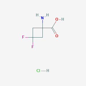 molecular formula C5H8ClF2NO2 B2371286 1-Amino-3,3-difluorocyclobutane-1-carboxylic acid hydrochloride CAS No. 1423033-66-2