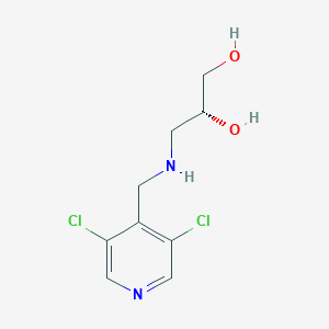molecular formula C9H12Cl2N2O2 B2371287 (2R)-3-[(3,5-Dichloropyridin-4-yl)methylamino]propane-1,2-diol CAS No. 2137095-72-6