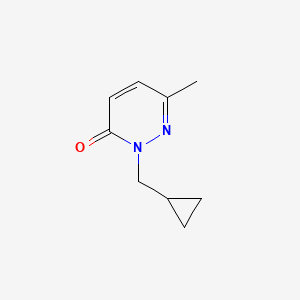 molecular formula C9H12N2O B2371288 2-(Cyclopropylmethyl)-6-methyl-2,3-dihydropyridazin-3-one CAS No. 1872130-55-6