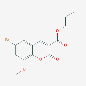 molecular formula C14H13BrO5 B2371289 Propyl 6-bromo-8-methoxy-2-oxochromene-3-carboxylate CAS No. 898501-43-4